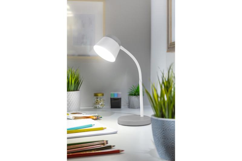 Decor Lámpara de escritorio Helin 6W 350lm AC220-240V 3-CCT PF> 0 5 RA>80 Gris 1208962491