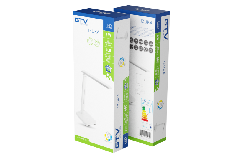 Decor Lámpara de escritorio LED IZUKA 6W 400lm AC220-240V 50/60Hz CCT cargador inductivo blanco. 1208962496