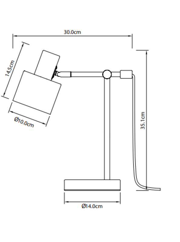 Decor Lámpara de escritorio SELVIA II 6072 máx. 250V 50/60Hz 1*E14 máx. 25 W dia.10 cm IP20 dorado/negro 1208962516
