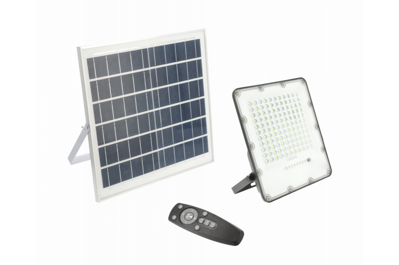 Foco LED solar BRAVOS, 150W, 1500lm, 6400K, IP65, 120°, panel solar, control remoto, 3y 1208962682