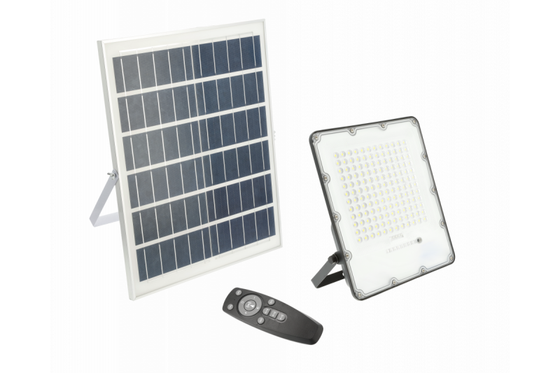 Foco LED BRAVOS, 200W, 2000lm, 6400K, IP65, 120°, panel solar, control remoto, 3y 1208962683