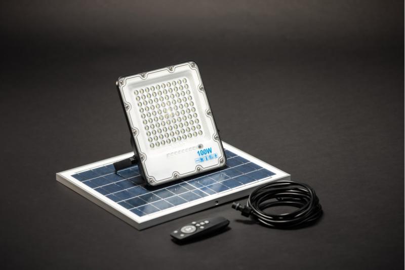 Foco LED solar BRAVOS, 50W, 500lm, 6400K, IP65, 120°, panel solar, control remoto, 3 años 1208962684