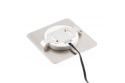 Decor Luminaria de escalera LED ESCADA KB DC12V cuadrada con cubierta esmerilada 0 8W 70lm 4000K cable de acero inoxidable 150cm.