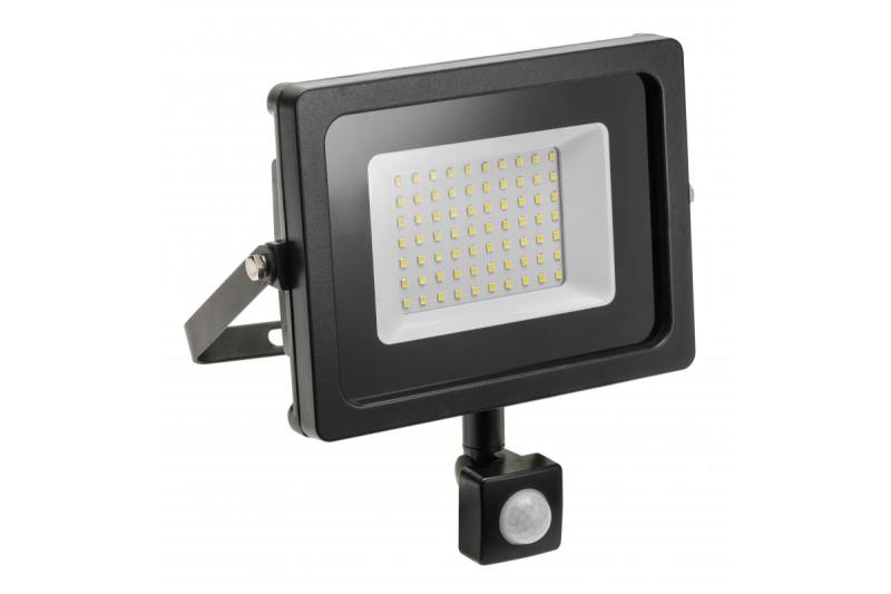 Foco LED iNEXT con sensor de movimiento 50W 4000lm, PF>0,9, RA>80, IP65, 120°, 6400K, cuerpo negro 1208962862