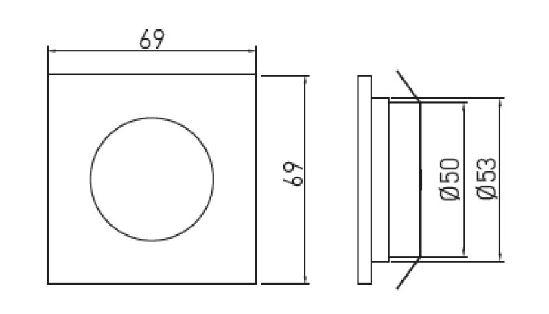 Decor Marbella Juego de iluminación para cocina con 3 focos empotrables cuadrados, luz blanca cálida 1208962909