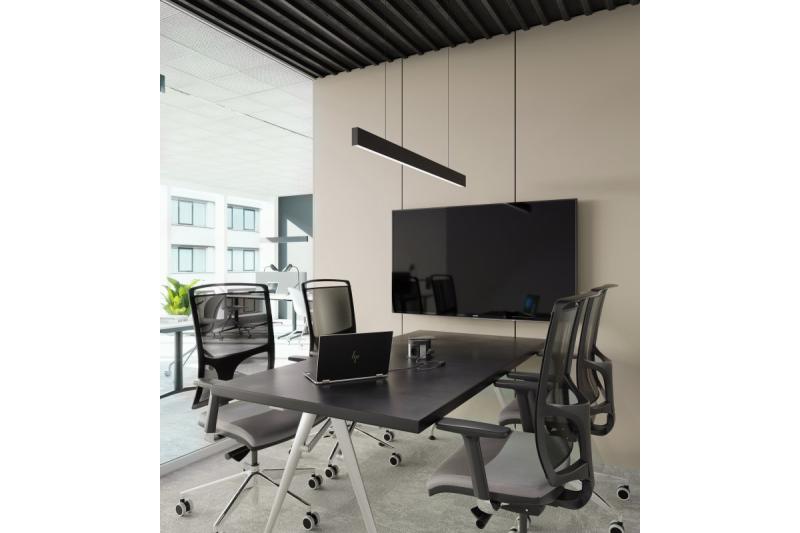 Decor Luminaria suspendida LED LIVIA 40W 3600lm AC220-240V 50-60Hz 100° RA>80 IP20 AL/PC 4000K 120cm negro. 1208962913