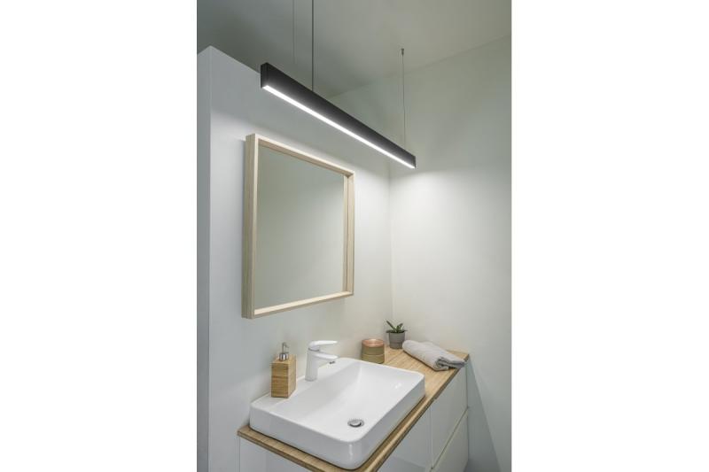 Decor Luminaria suspendida LED LIVIA 40W 3600lm AC220-240V 50-60Hz 100° RA>80 IP20 AL/PC 4000K 120cm negro. 1208962913