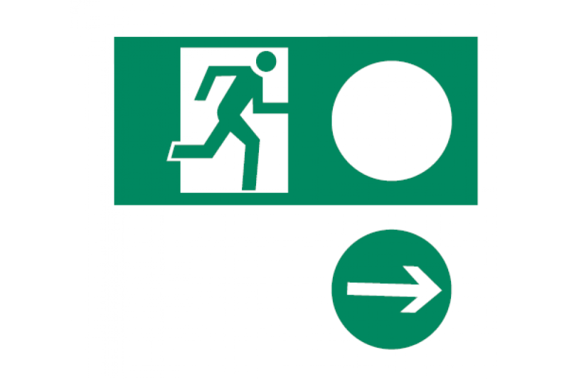 Cartel de salida de emergencia universal, 100X300 1208963658