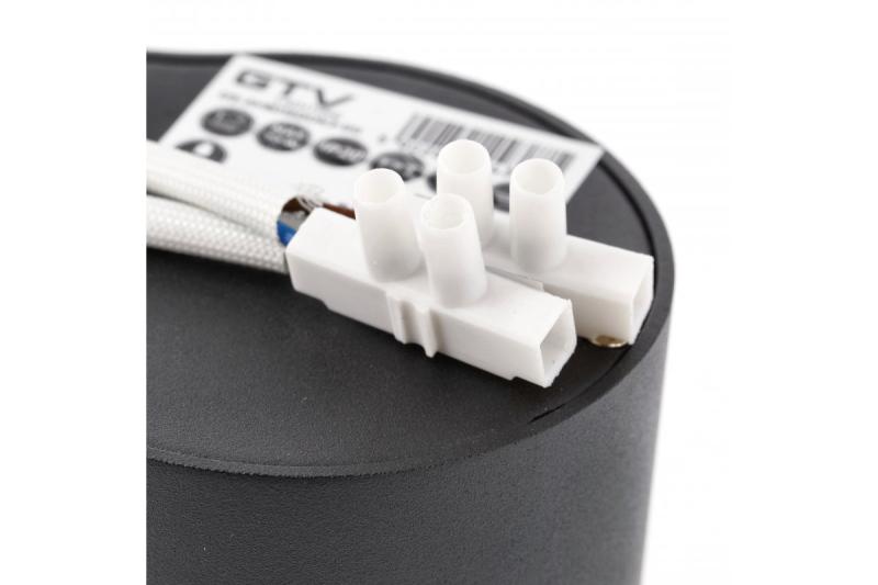 Decor Luminaria de techo AVEIRO DUO de aluminio 160x80x85mm IP20 máx. 20W*2 redonda negra. 1208963826