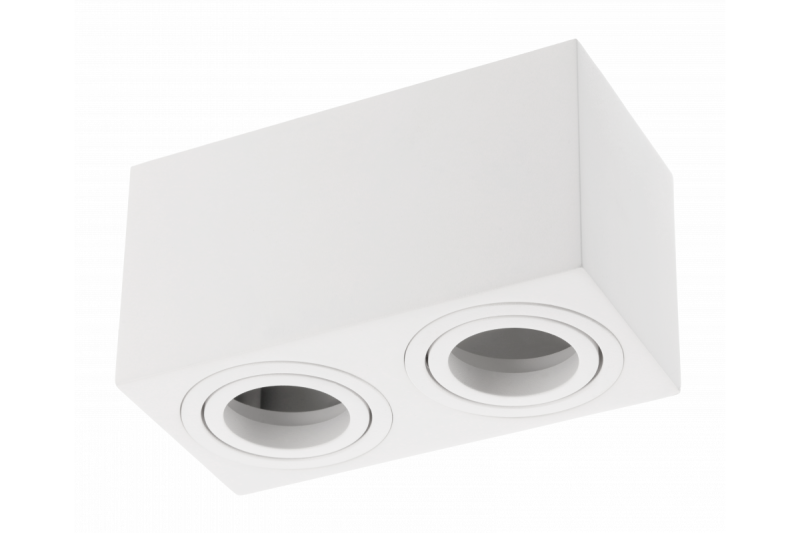 Decor Luminaria de techo AVEIRO DUO BIS de aluminio 160x80x90mm IP20 máx 20W*2 cuadrada blanca. 1208963833