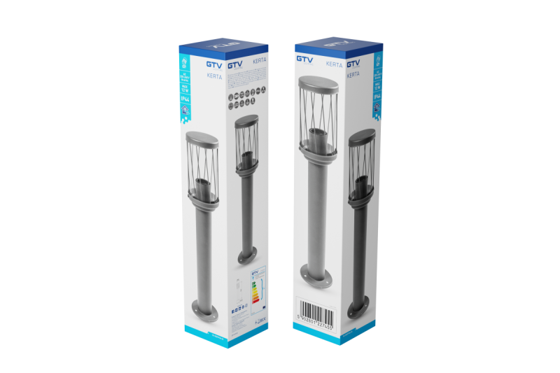 Decor KERTA-P 50 luz de jardín E27 MAX.12W IP44 AC220-240V 50-60Hz baliza grafito 1208963907