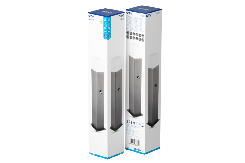 Decor Luminaria de jardín LARGO-P PIR 50 E27 MAX.15W IP44 AC220-240V 50-60Hz poste grafito 1208963920