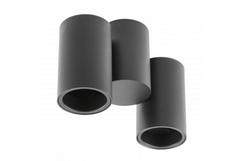 Decor Luminaria de techo LUPO de aluminio 17.5x5.6x11.5 IP20 2*GU10 máx. 50W redonda negra. 1208963926