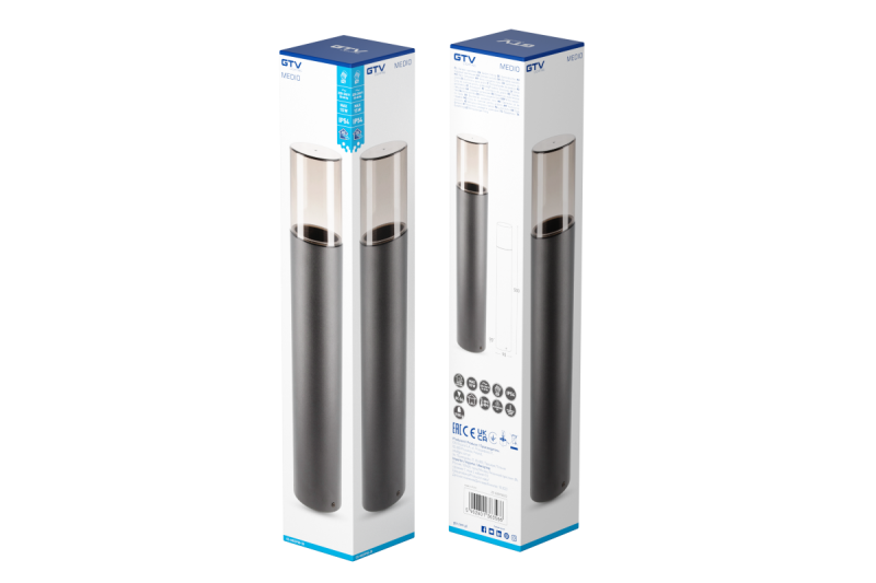 Decor Luminaria de jardín MEDIO-P 50 E27 MAX.15W IP54 AC220-240V 50-60Hz poste grafito 1208963939