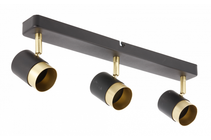 Decor Luminaria de techo ORIO de aluminio 43.0x5.5x14.0 IP20 3*GU10 máx. 50W redonda negra. 1208963967