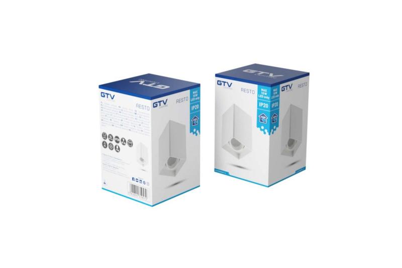 Decor Luminaria de techo RESTO PC 80x80x125mm IP20 máx. 20W cuadrada blanca. 1208963988