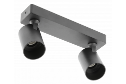 Decor Luminaria de techo SANTO de aluminio IP20 máx. 20W*2 doble redonda negra. 1208963997