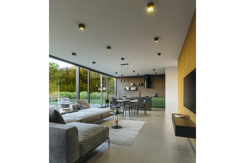 Decor Luminaria suspendida TRESOS II 3xGU10 de aluminio IP20 máx. 3x20W negro. 1208964030