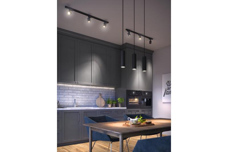 Decor Luminaria suspendida TRESOS II 3xGU10 de aluminio IP20 máx. 3x20W negro. 1208964030