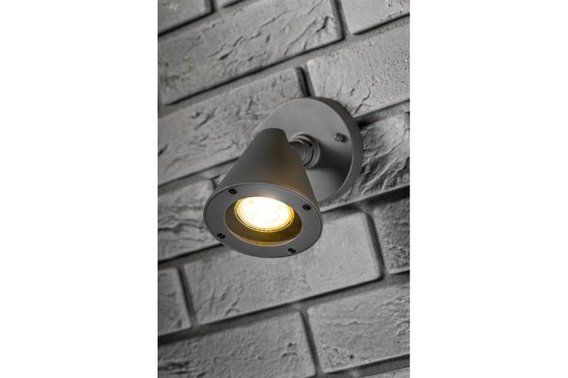 Decor Luminaria de jardín LUSTINO-D GU10 MAX.20W IP44 AC220-240V 50-60Hz lámpara de pared inferior grafito. 1208964032