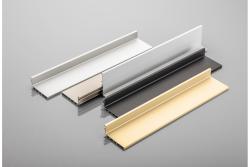 Perfil de aluminio, sistema sin asa VELLO con función LED, L, inox, longitud 4.10 m 1208964222