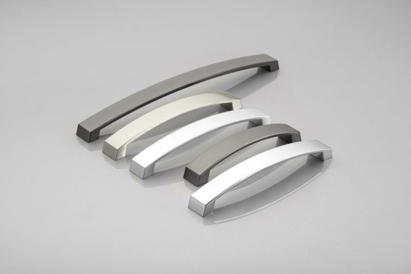 Manija de Zamak G1 C=160mm acero cepillado 1208966059