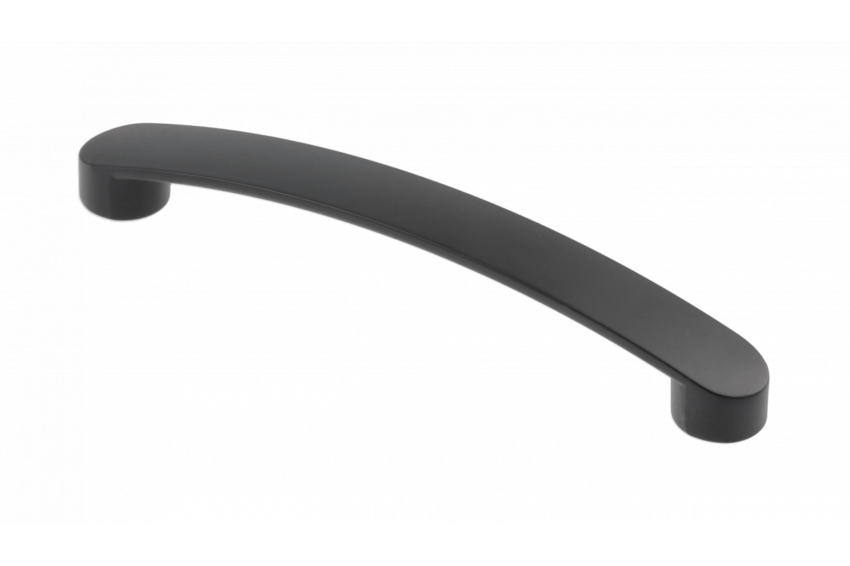 Manija de Zamak GENOA, longitud 128 mm, negro mate 1208966089 - Productafbeelding