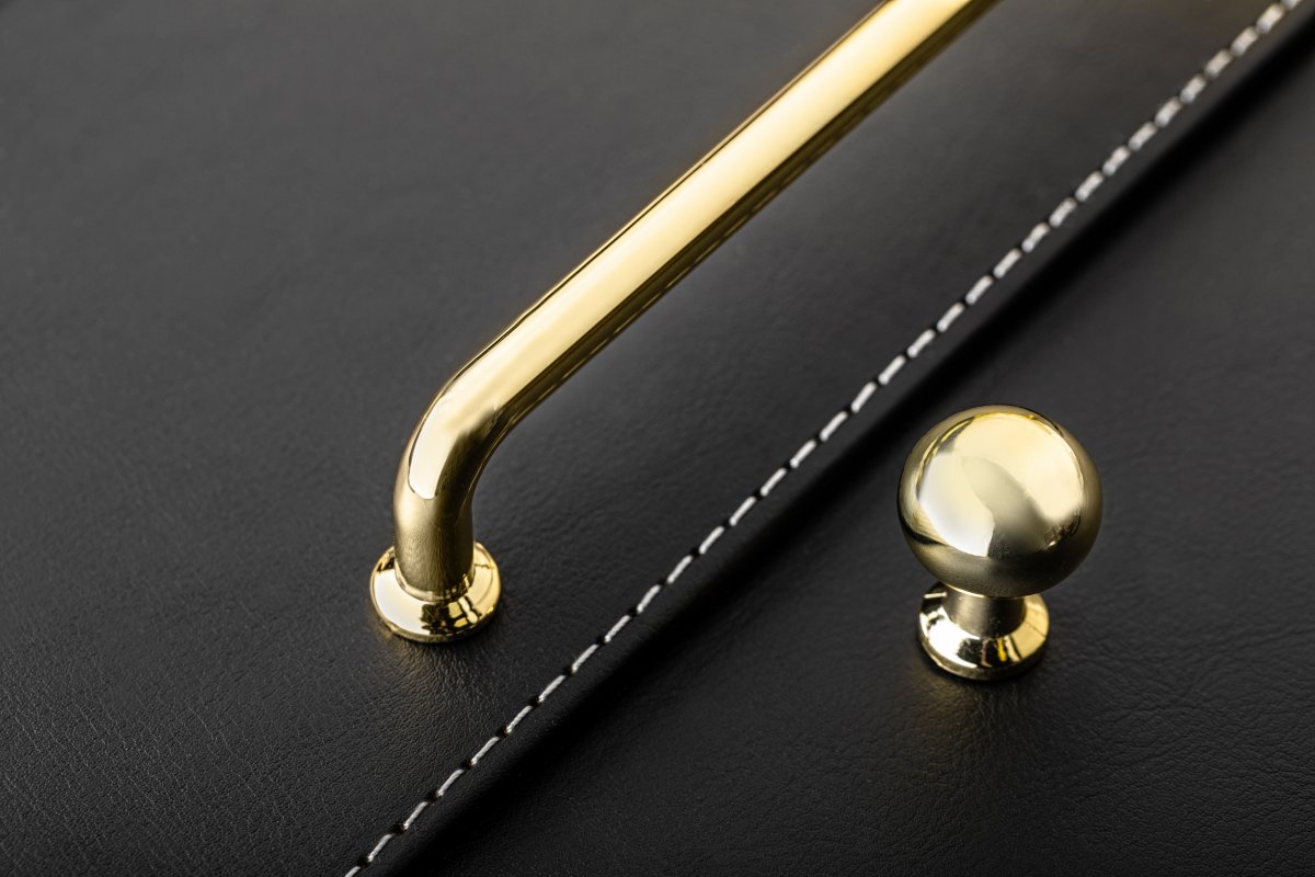 Manija de Zamak NORD C = 128 mm oro brillante 1208966144 - Productafbeelding 2