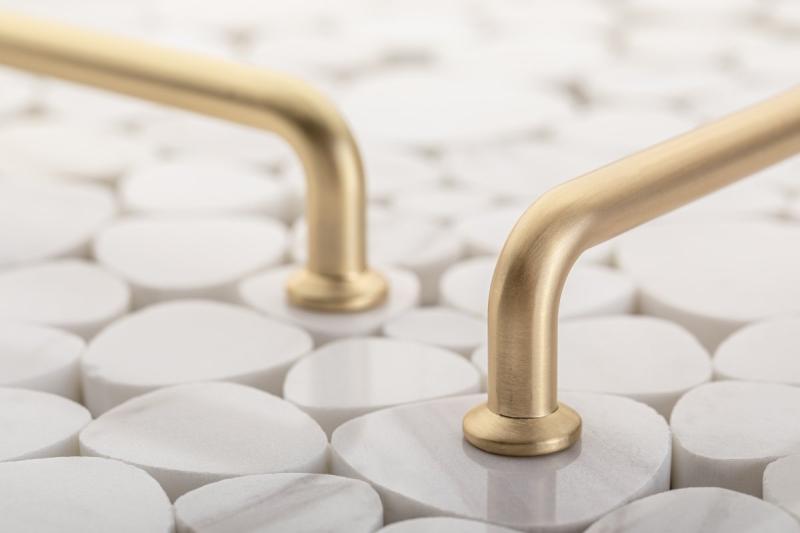 Manija NORD de zamak, C=192 mm, oro, cepillado 1208966151