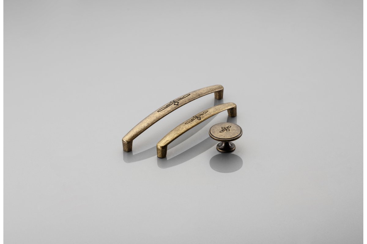 Manija de Zamak OLBIA C=128 mm latón antiguo 1208966174 - Productafbeelding 2