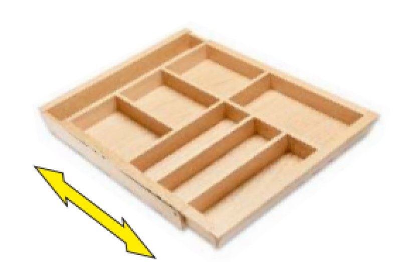 Decor Cutle Cubiertos Bandejas Cocina Inserto Ajustable para Armarios de 600-1000mm 1208966291