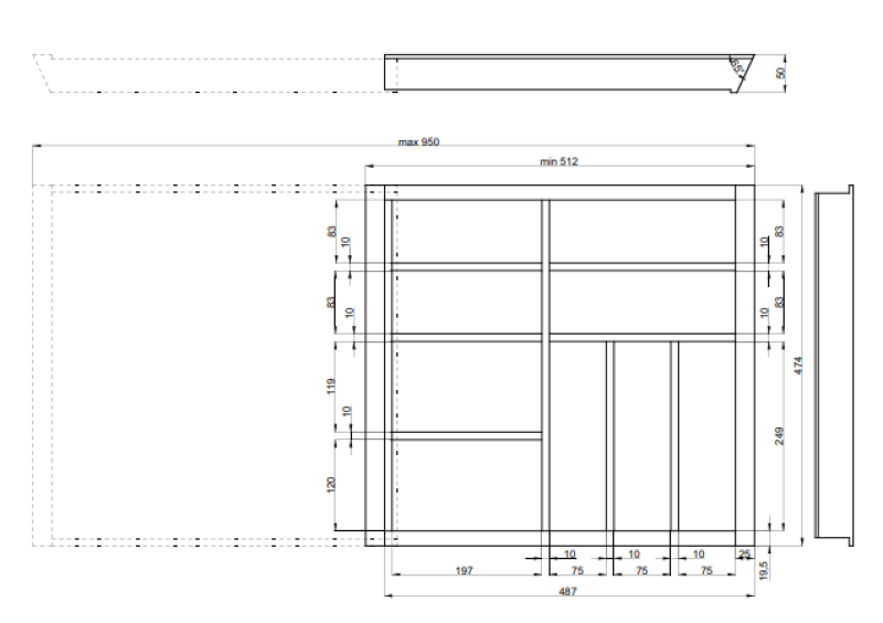 Decor Cutle Bandejas para Cubiertos Cocina Organizador de Cubiertos Ajustable 1208966292