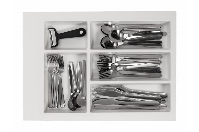 Decor Cutle Bandejas para Cubiertos Inserto para Cajón de Cocina 400 Blanco 1208966373