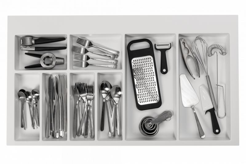 Decor Cutle Bandejas para Cubiertos Insertables para Cajón de Cocina 900 Blanco 1208966381