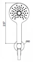 Conjunto de teleducha Watervolution Flow redondo completo con conexión a la pared blanco mate - 3 posiciones - T1621RBR