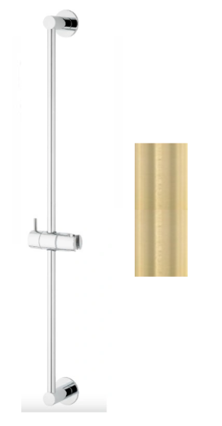 Barra de deslizamiento Waterevolution Flow 800mm PVD dorado claro T1660WGE