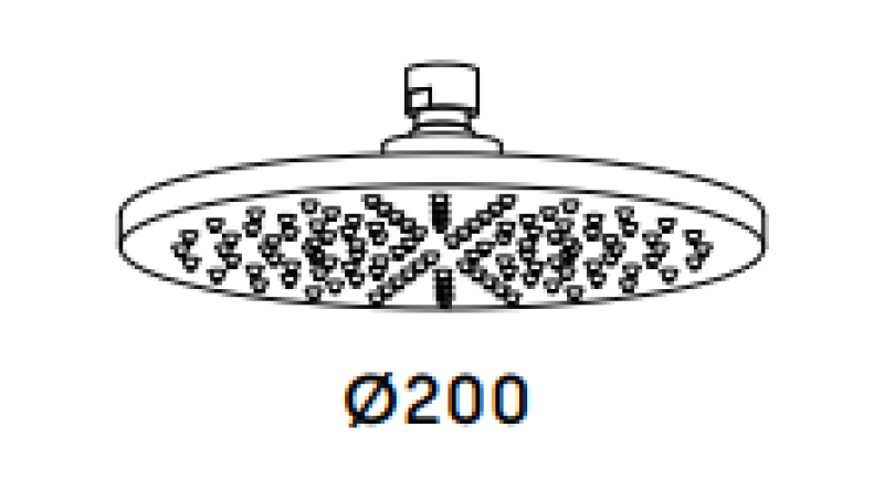 Rociador Waterevolution 200mm PVD Oro Claro T1643WGE