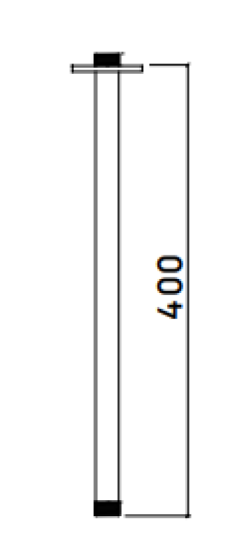 Soporte de techo Waterevolution flow 40cm dorado claro T164540WGE