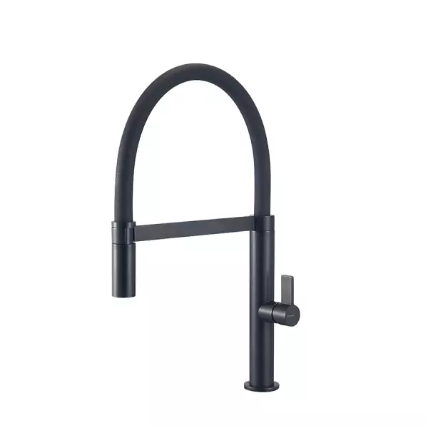 Mezclador monomando CARESSI de cocina Black Line acero inoxidable negro CA1112BK ECO 1208967206