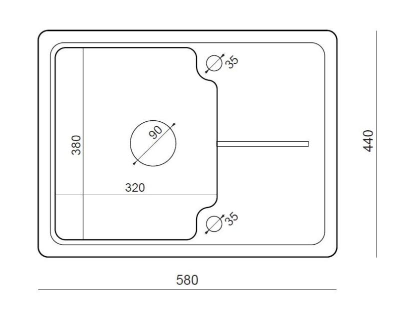 Fregadero Quadri Kendal beige arena granito 58x44cm con escurridor 1208967405