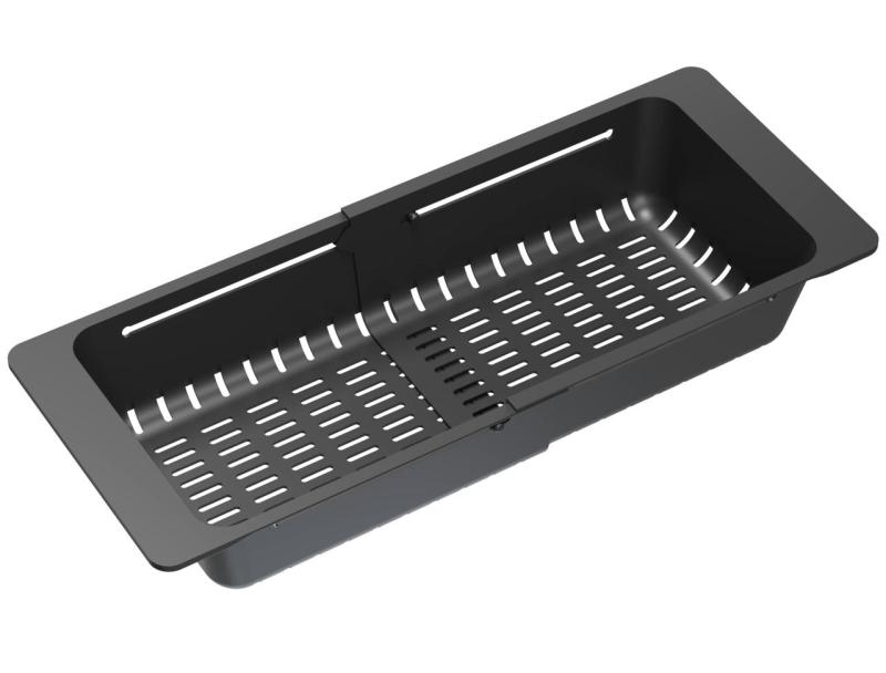 Quadri bandeja de residuos negra ajustable 320/460 x 185 mm para fregaderos 1208967541.