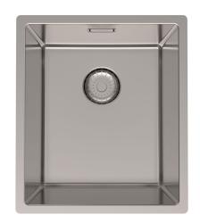 Fregadero de acero inoxidable Pure.Sink Prestige 34x40 cm con radio de 10 mm para instalación bajo encimera, a ras de encimera y sobre encimera PPG3440-02.