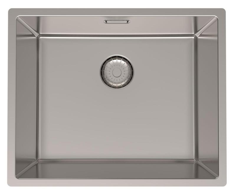 Fregadero de acero inoxidable Pure.Sink Prestige 50x40 cm con radio de 10 mm para instalación bajo encimera, a ras de encimera y sobre encimera PPG5040-02.