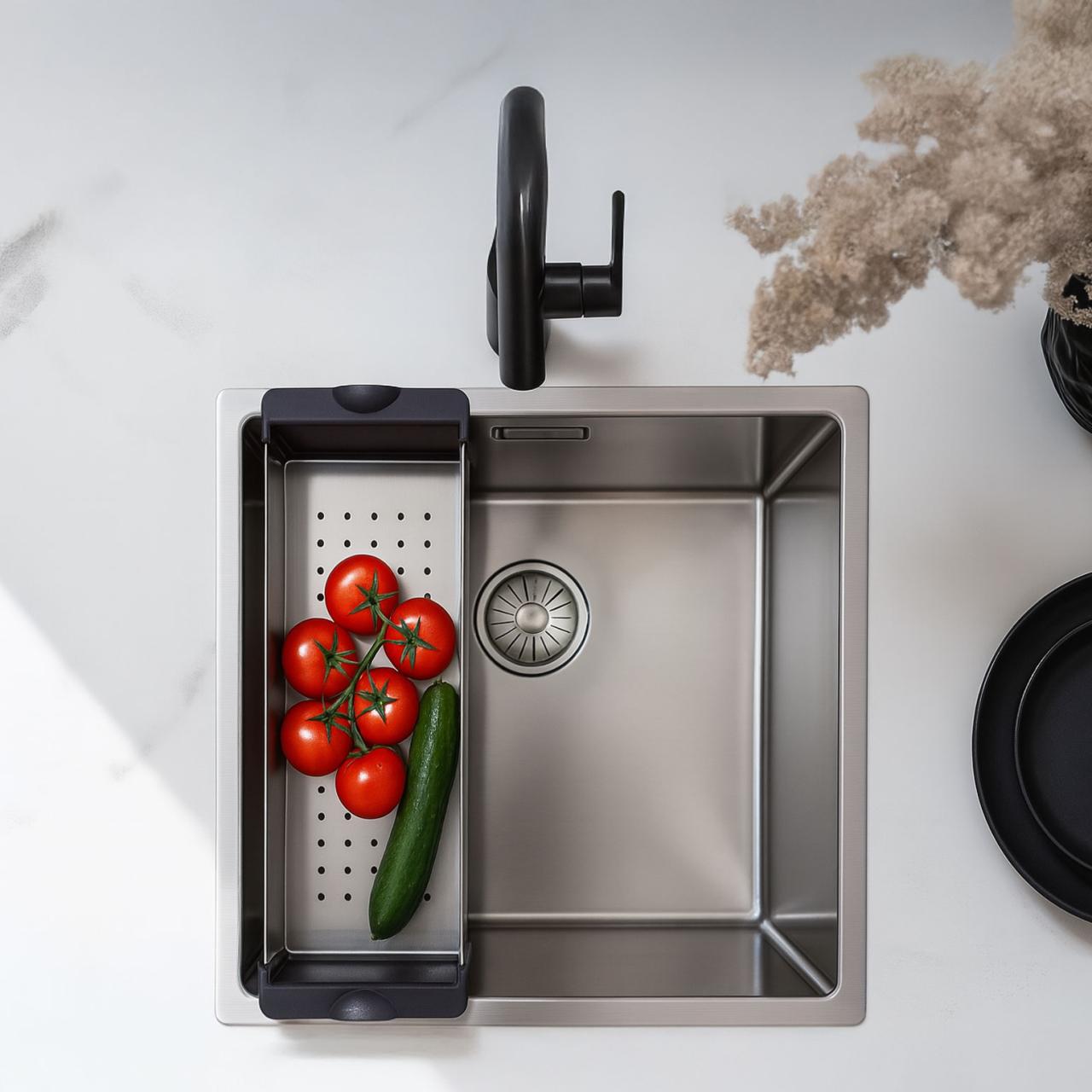 Fregadero de inserción Pure.Sink Prestige para fregadero de cocina de acero inoxidable PPGCL40-02. - Productafbeelding 2