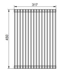 Pure.Sink Prestige escurridor de acero inoxidable para fregadero PPGRM40-02