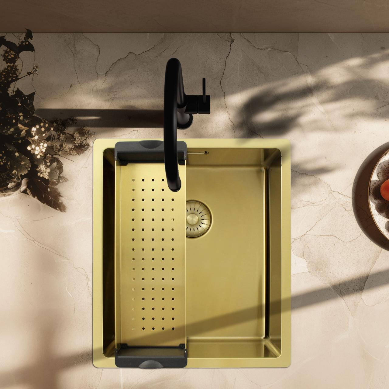 Pure.Sink Prestige bandeja empotrada para fregadero Oro PPGCL40-60 - Productafbeelding 3