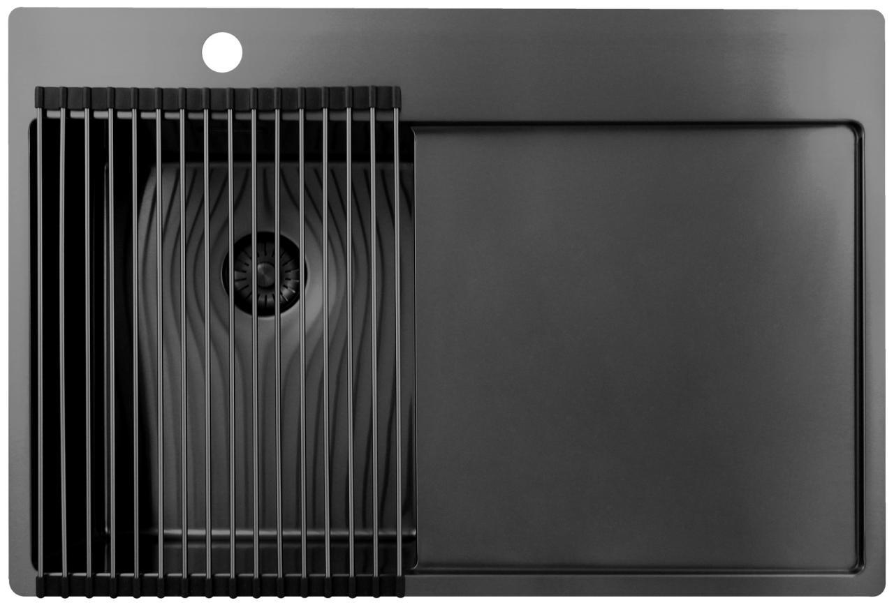Pure.Sink Prestige tapete enrollable fregadero Gun Metal PPGRM40-61 - Productafbeelding 3