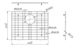 Pure.Sink Prestige estante de fondo 50 Gun Metal PPGGD50-61