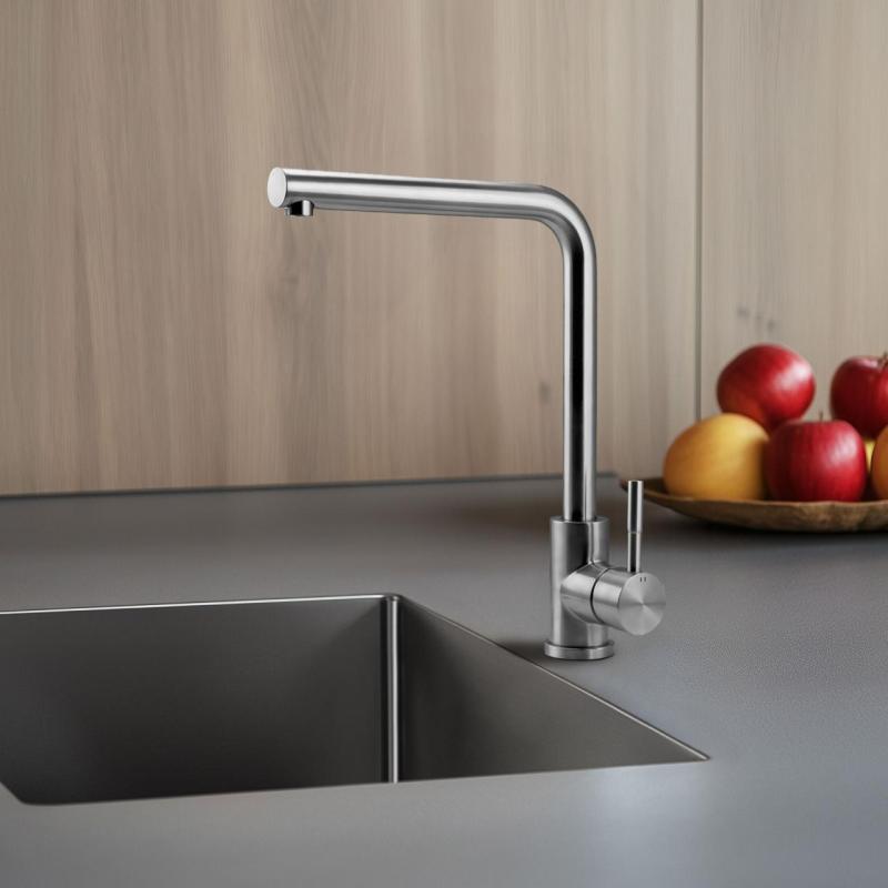 Grifo de cocina Pure.Sink Elite Steel Spark acero inoxidable PS8040-02