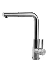 Grifo de cocina Pure.Sink Elite Steel Spark-S de acero inoxidable con caño extraíble PS8041-02